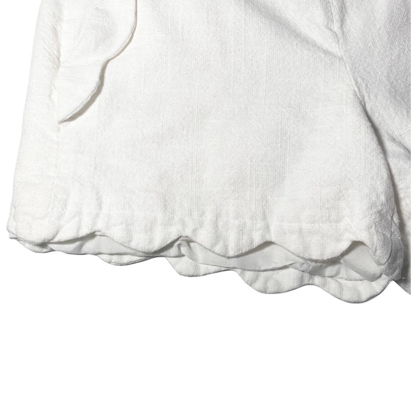 3/$10 Cynthia Rowley Shorts 4 Scalloped Hem Linen-Cotton Lined - Picture 5 of 11